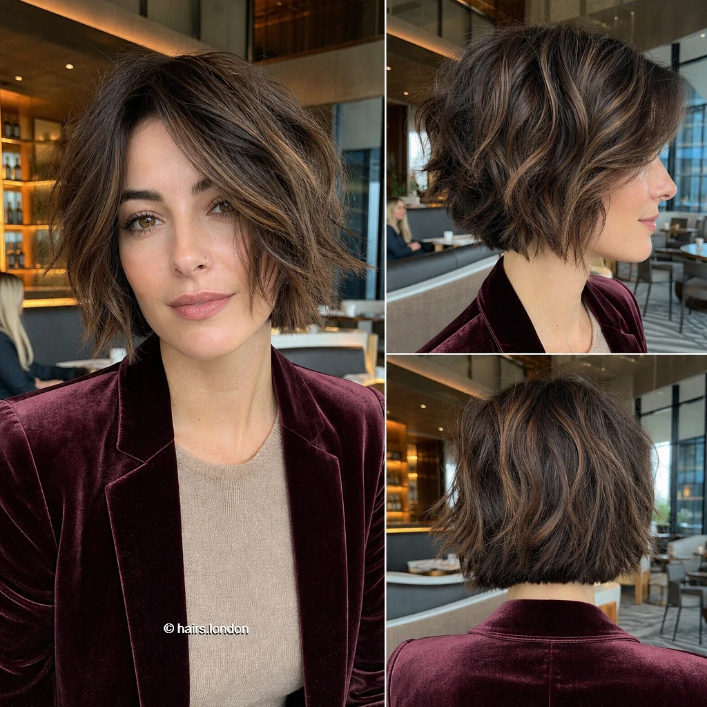 Brunette Tousled Layers