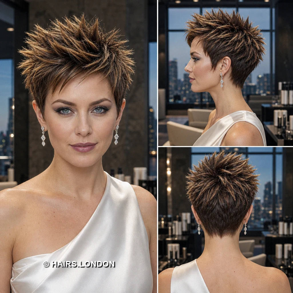 Brunette Tousled Pixie