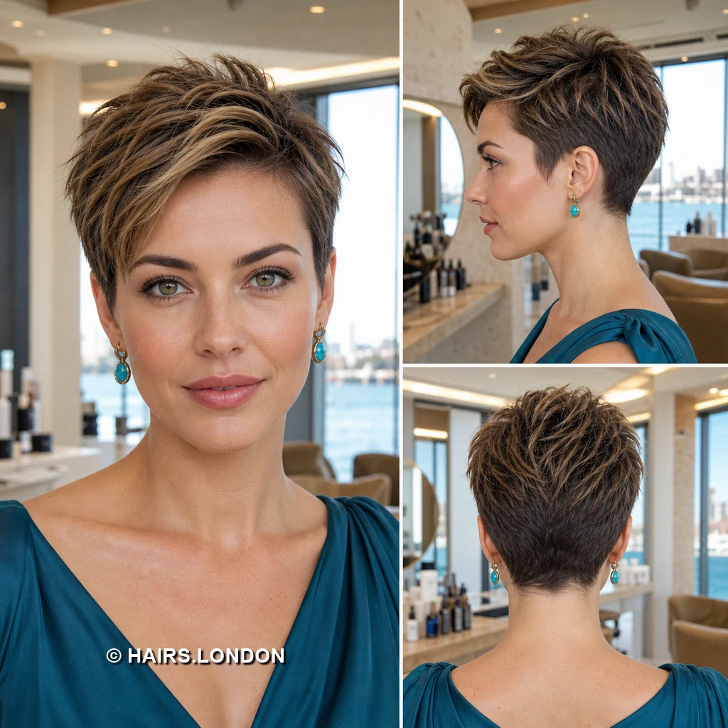 19 Textured Brunette Pixie Cuts With Shape and Movement Brunette Wispy Bangs