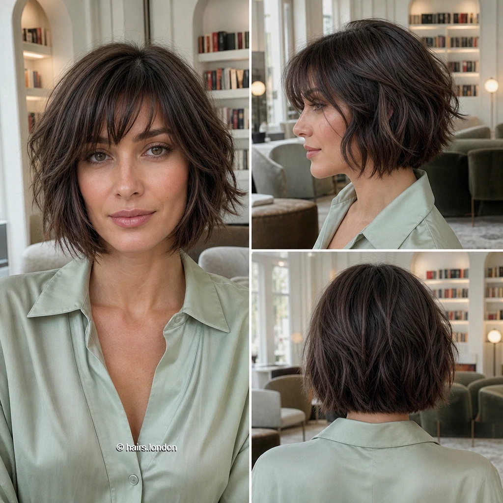 Brunette Wispy Shag