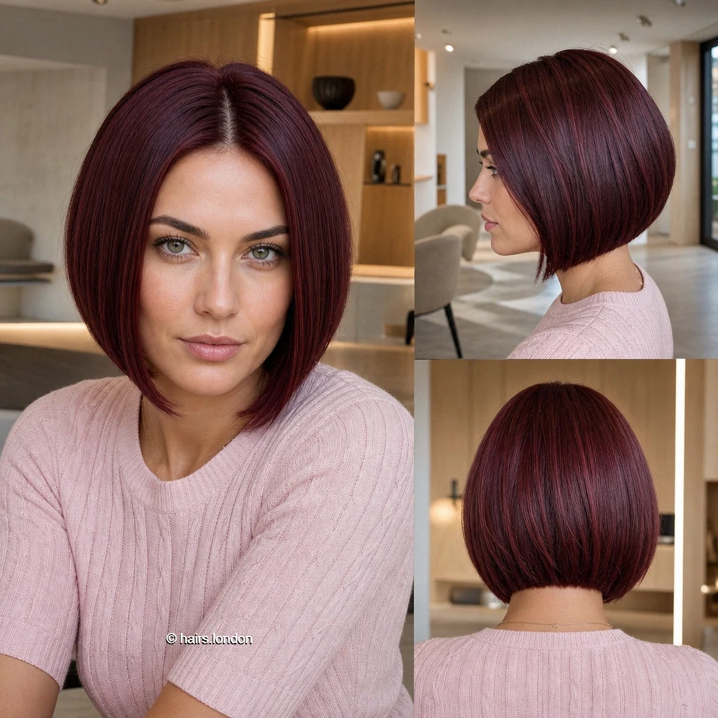 Burgundy A-Line Bob