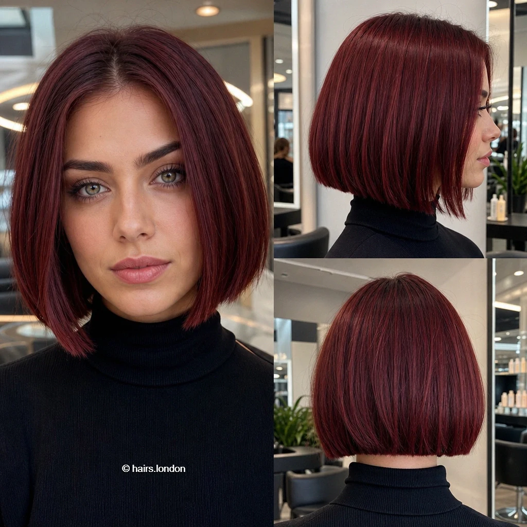 Burgundy A-Line Bob