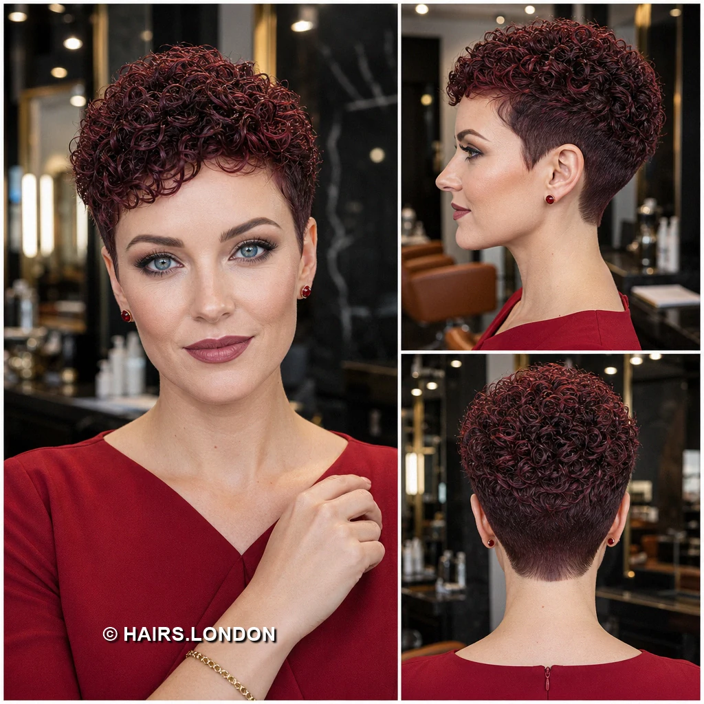 19 Burgundy Pixie Haircuts with Texture, Lift, and Side-Swept Shape Burgundy Asymmetric Sweep