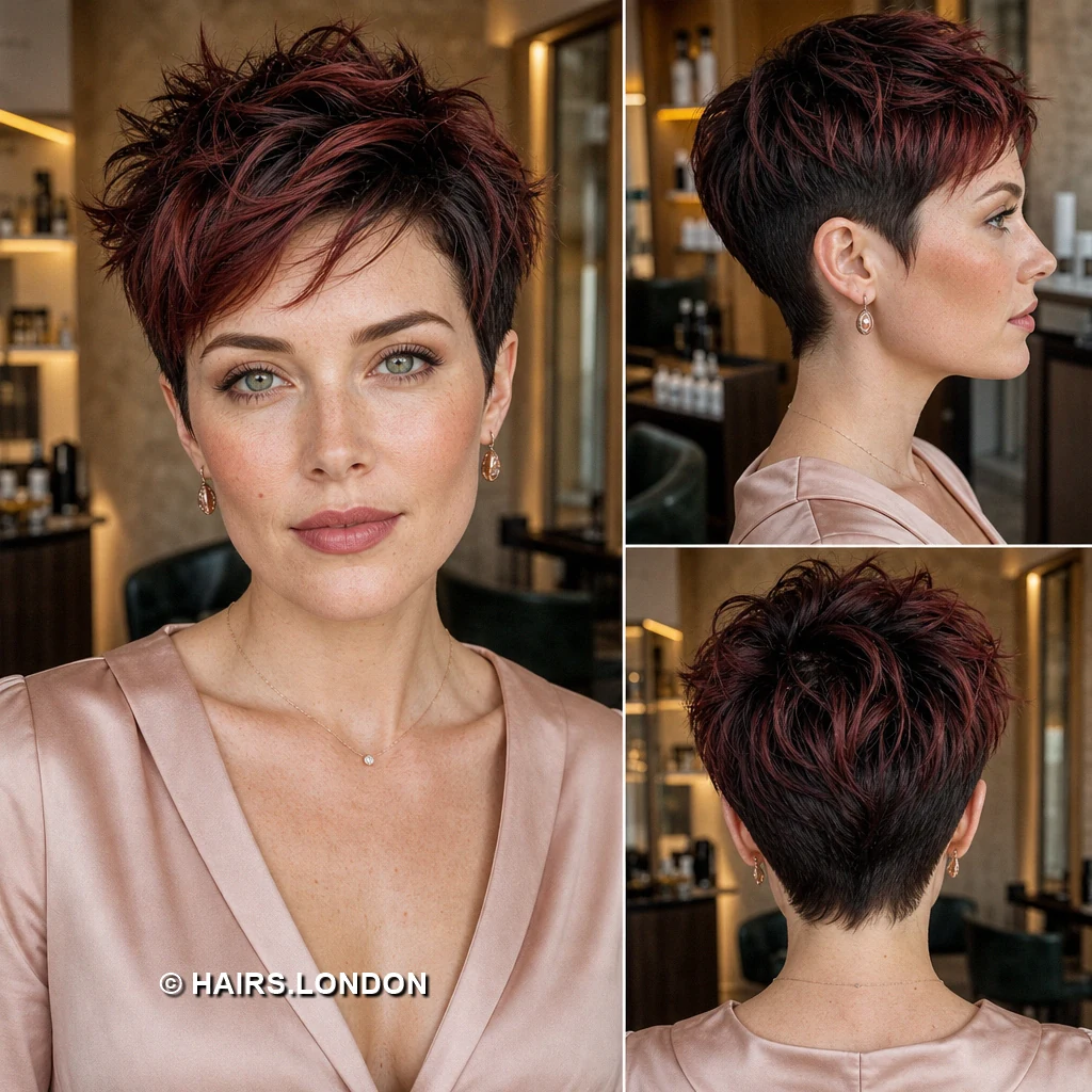 Burgundy Choppy Crown