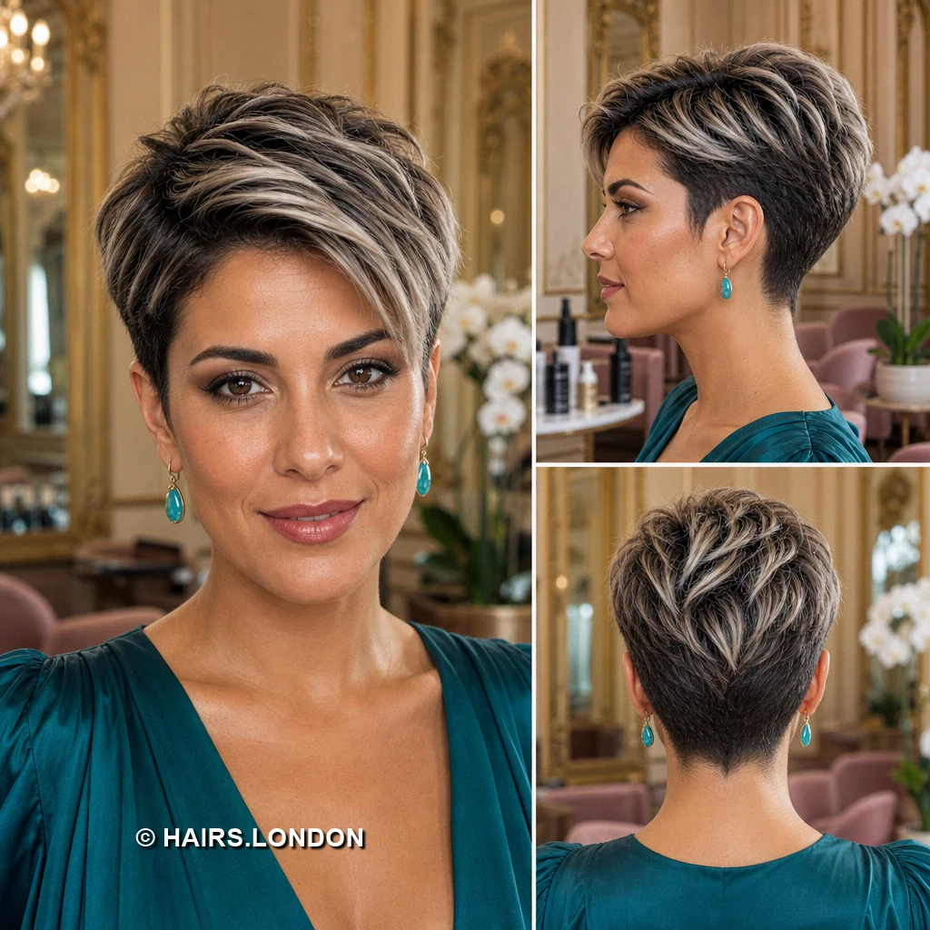 19 Colorful Textured Pixie Cuts with Shape and Movement Burgundy Copper Spikes