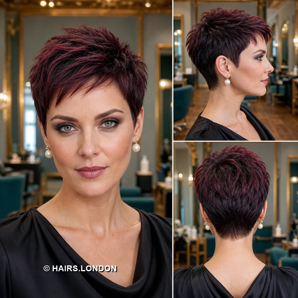 17 Burgundy Pixie Haircuts with Rich Dimension and Modern Texture burgundy cropped pixie