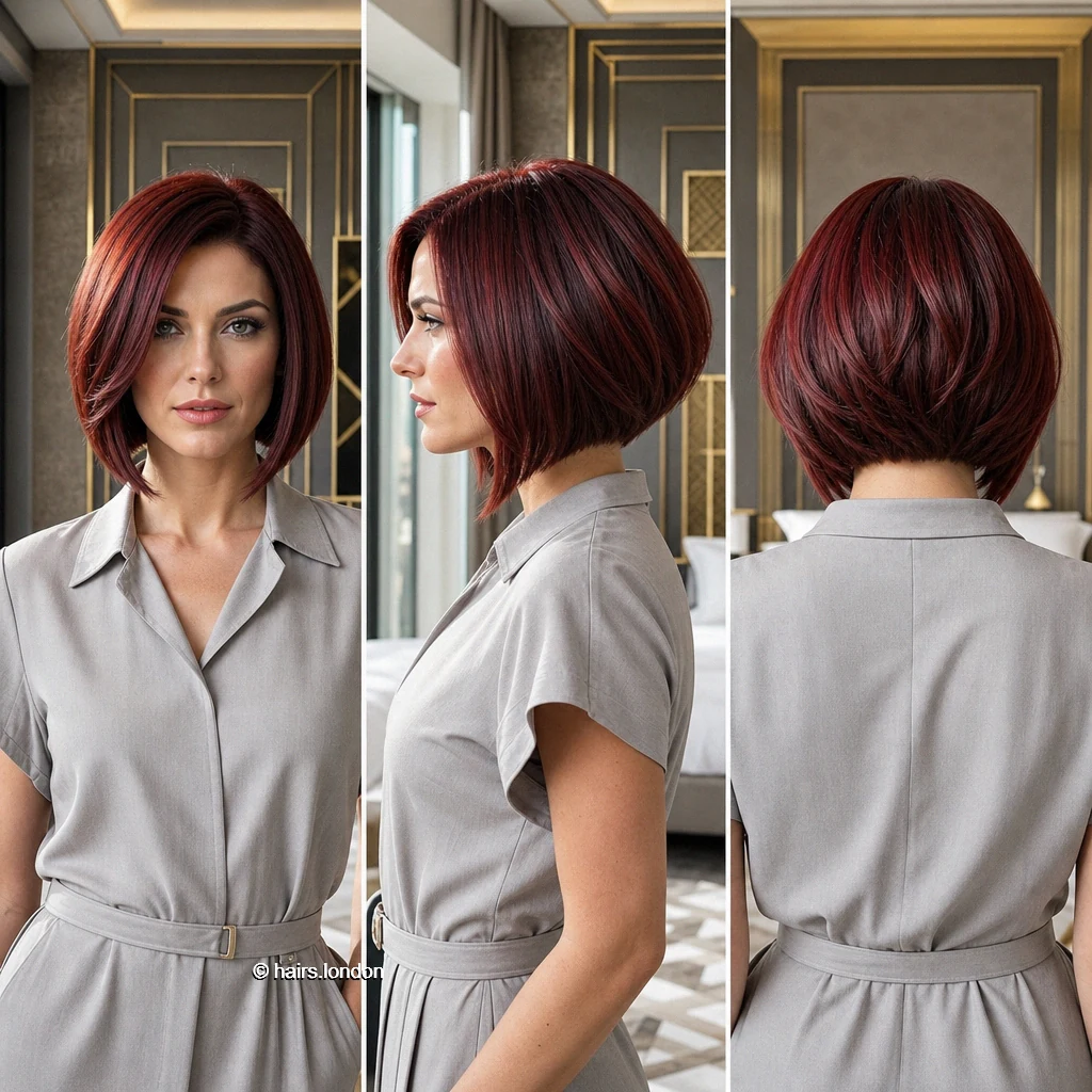 Burgundy Crownlift Bob