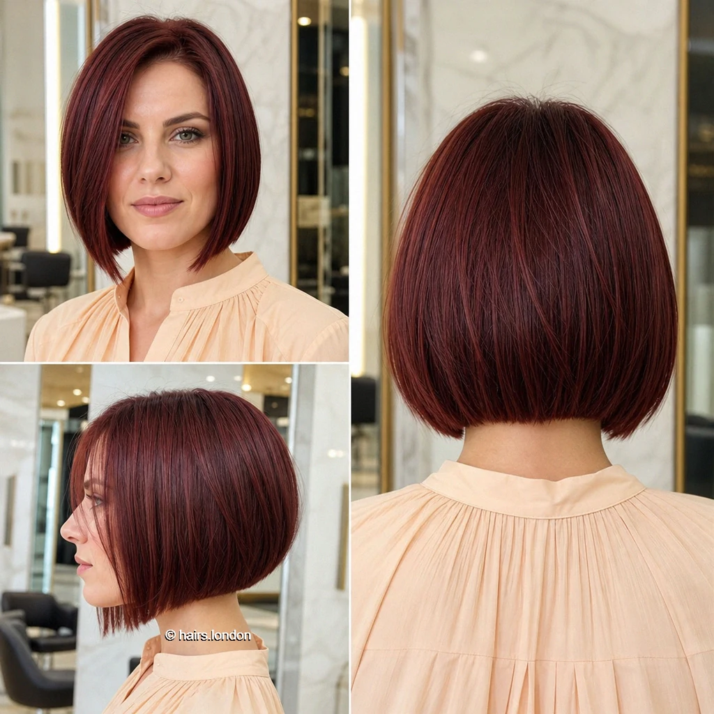 20 Red Bob Haircuts, From Soft Copper Waves to Sculpted Burgundy Shapes Burgundy Extended Graduation