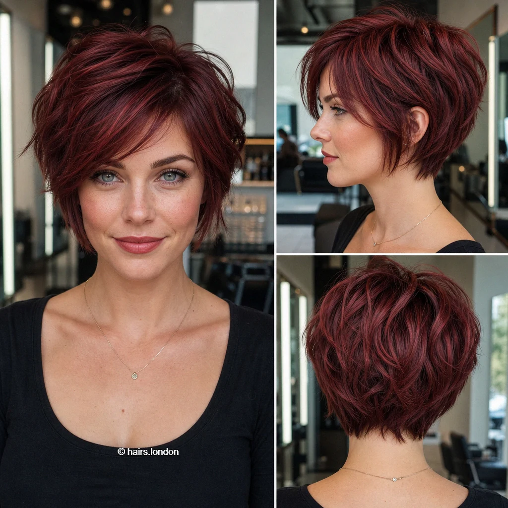 Burgundy Piecey Bob