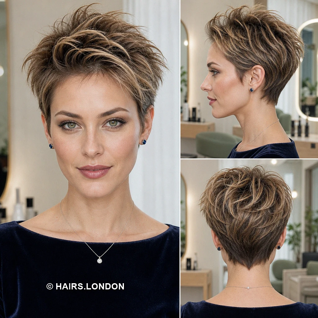 17 Textured Pixie Haircuts with Sweeping Fringes and Tapered Napes Burgundy Rosy Pixie