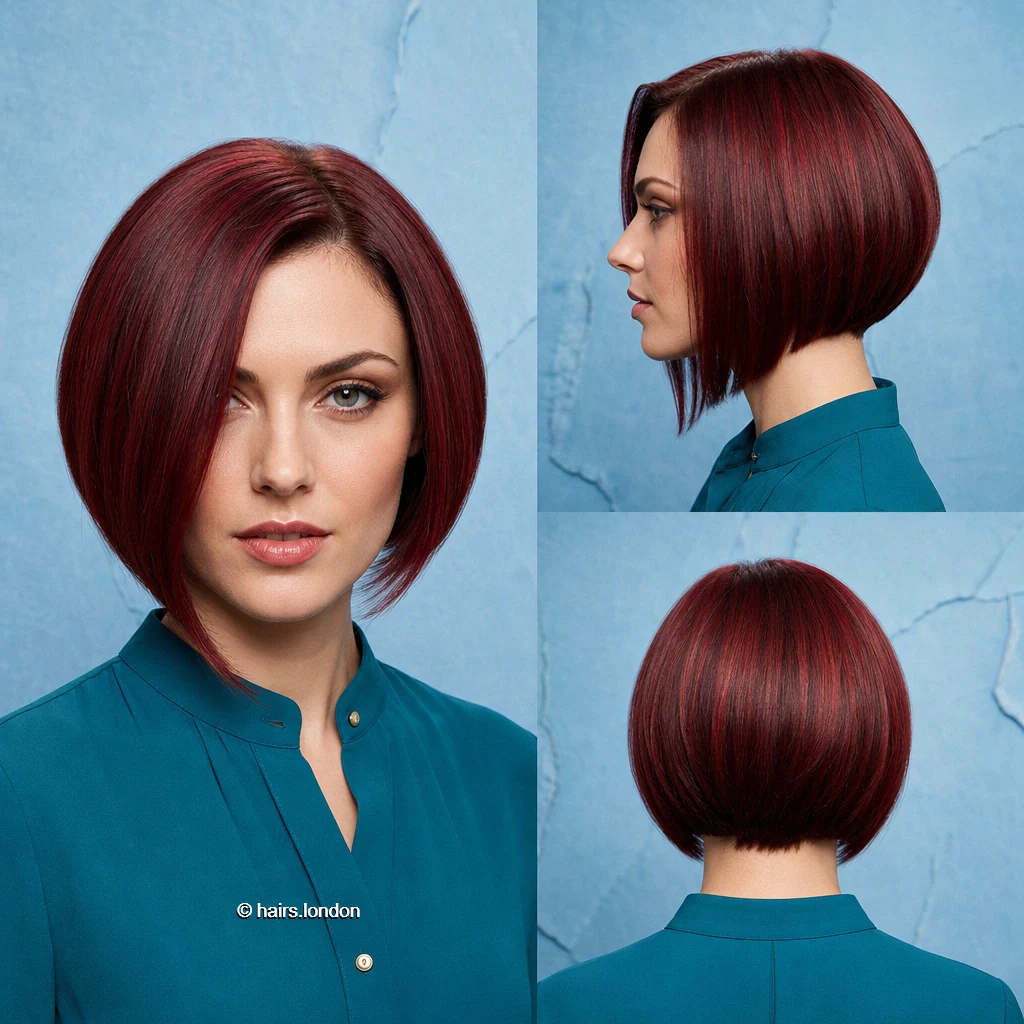 Burgundy Sideflow Bob