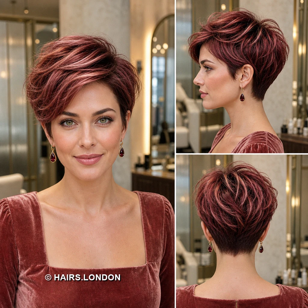 Burgundy Sideflow Pixie