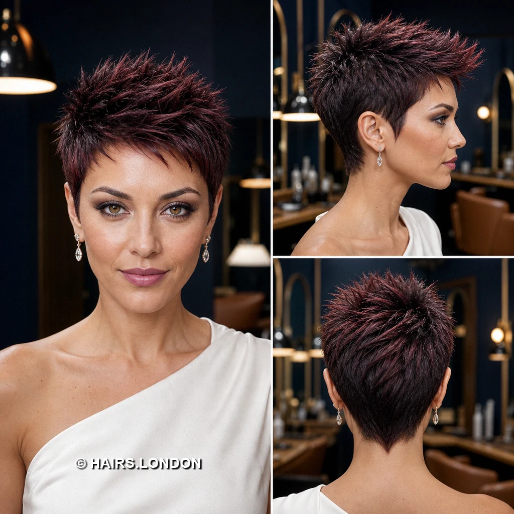 15 Burgundy Pixie Cuts with Swept Fringes and Textured Crowns Burgundy Sideglide Pixie