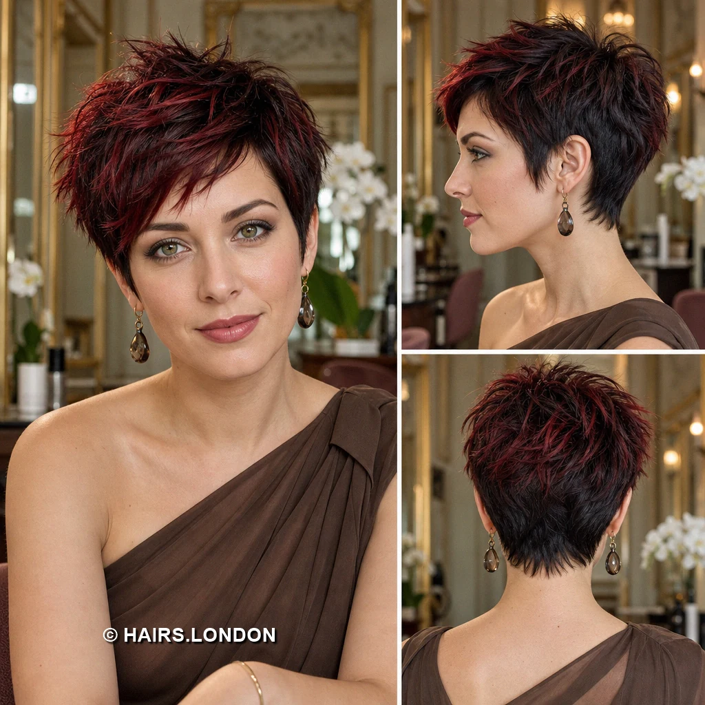 Burgundy Upright Pixie