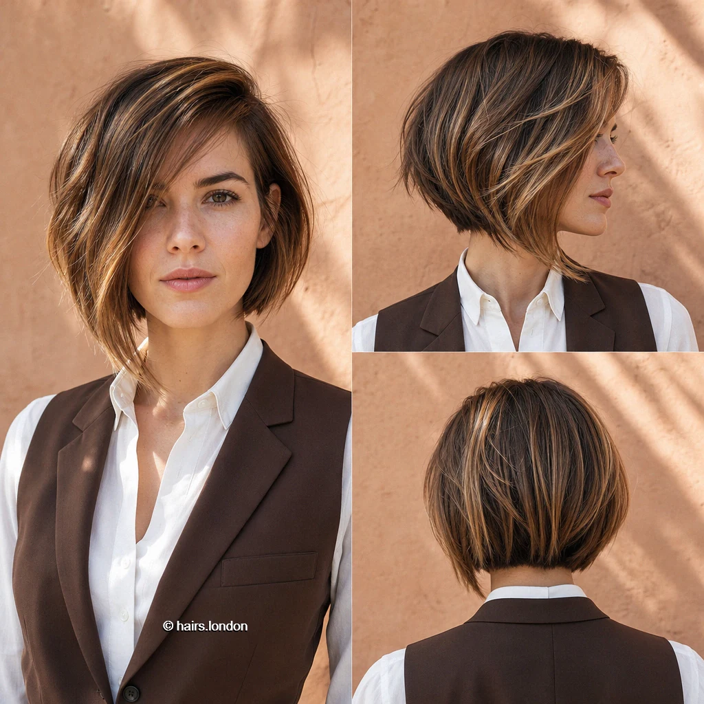 Caramel Angled Bob