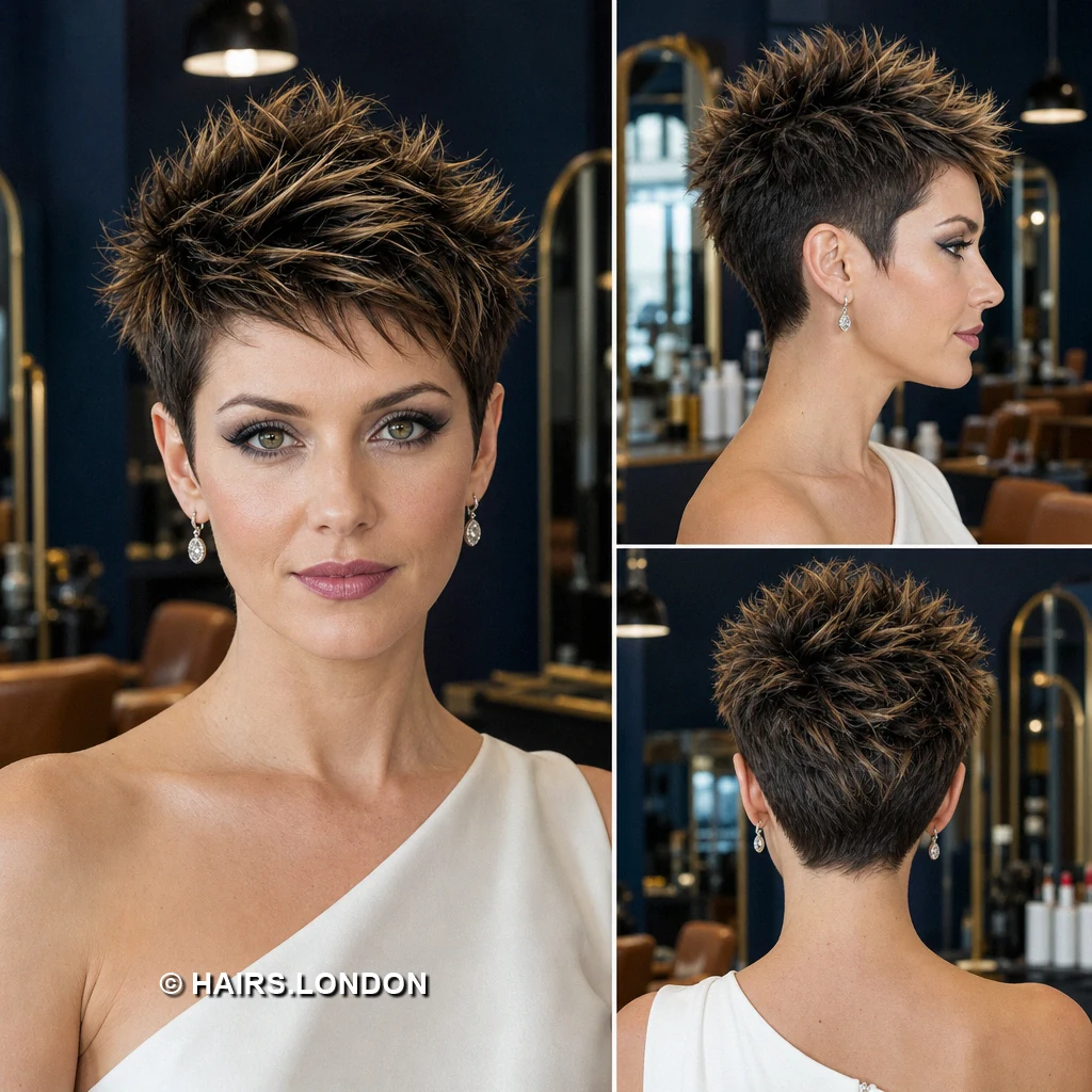 Caramel Diagonal Pixie