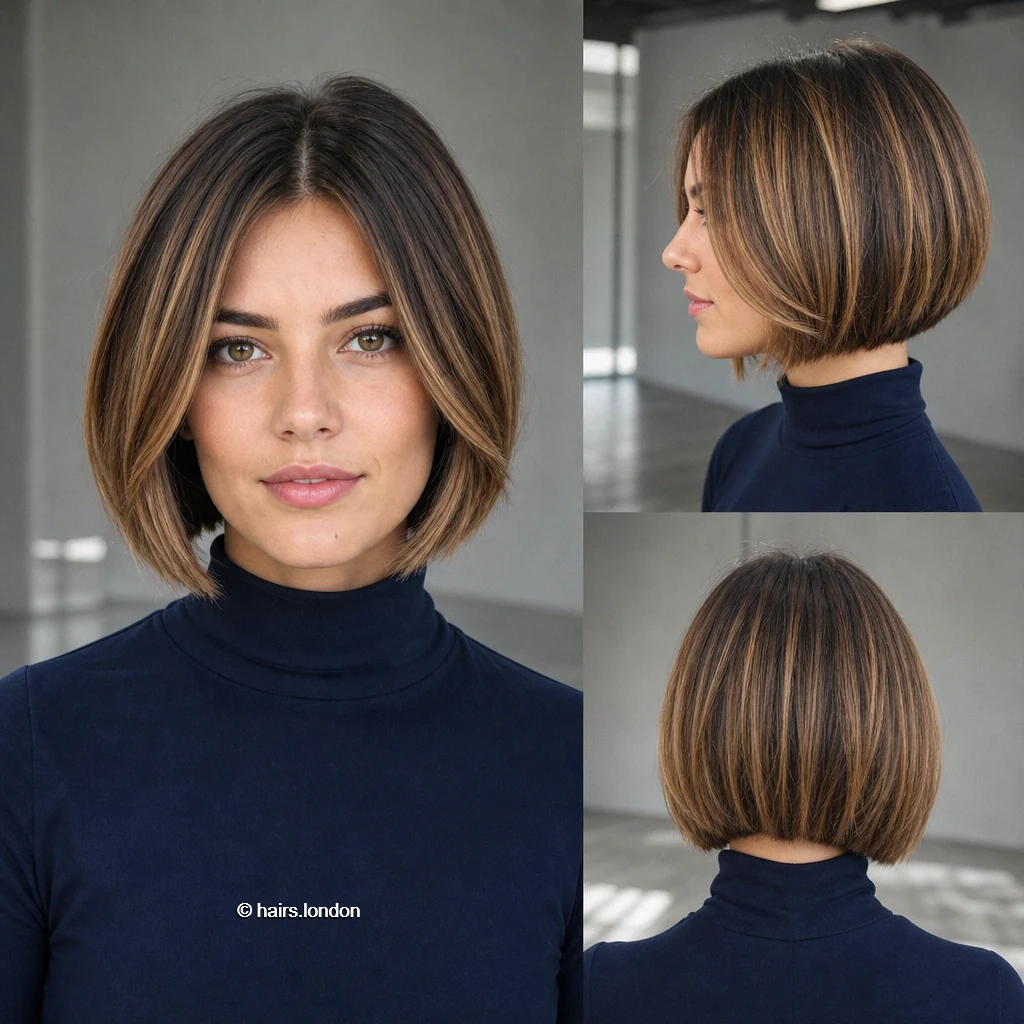 Caramel Rounded Bob