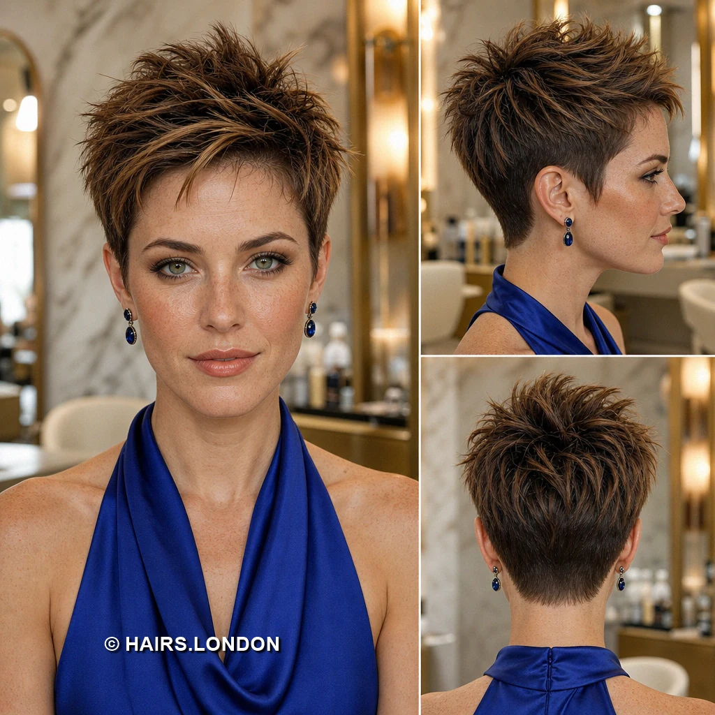 Caramel Spiky Pixie
