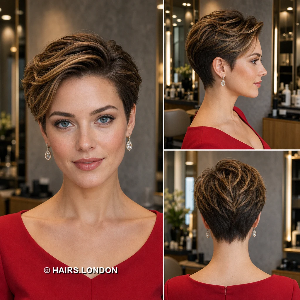 20 Textured Brown Pixie Haircuts with Fringe, Curls, and Lift Caramel Swept Pixie
