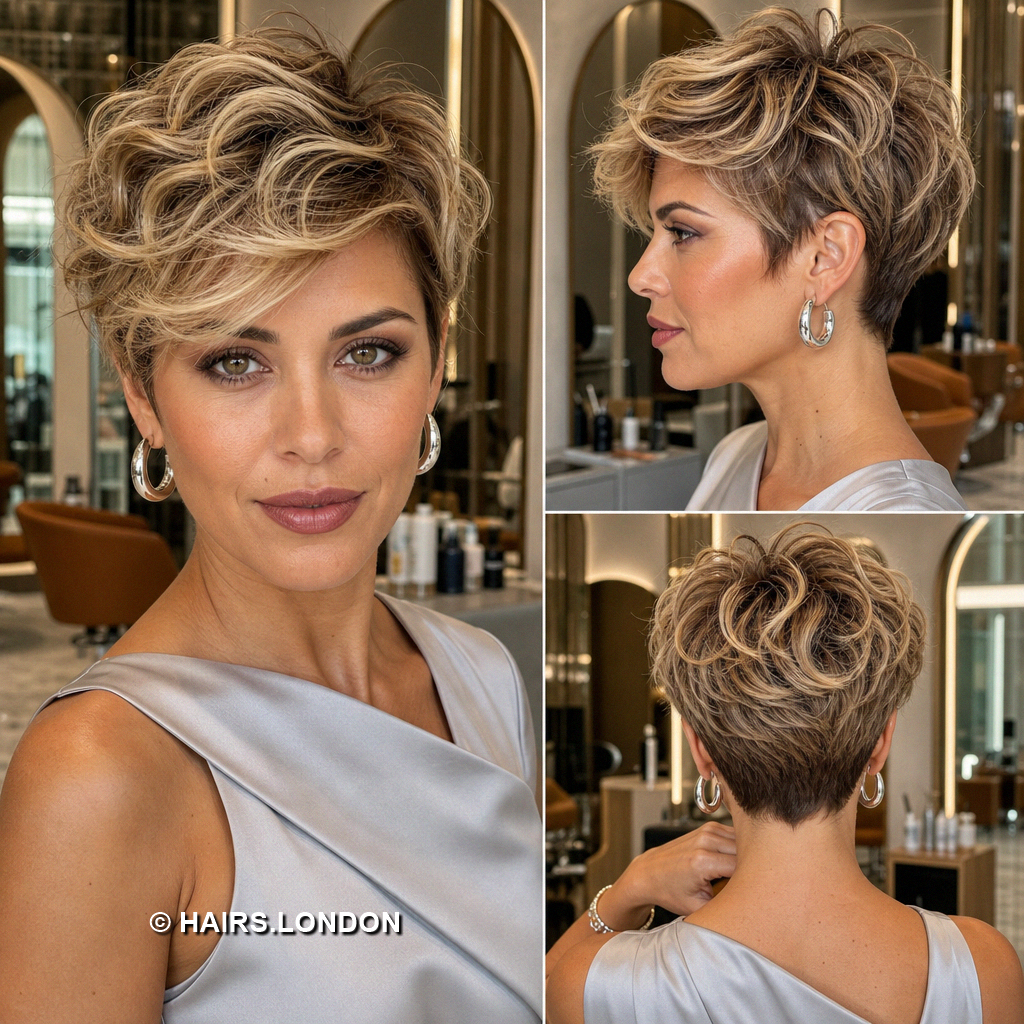Caramel Wavy Pixie