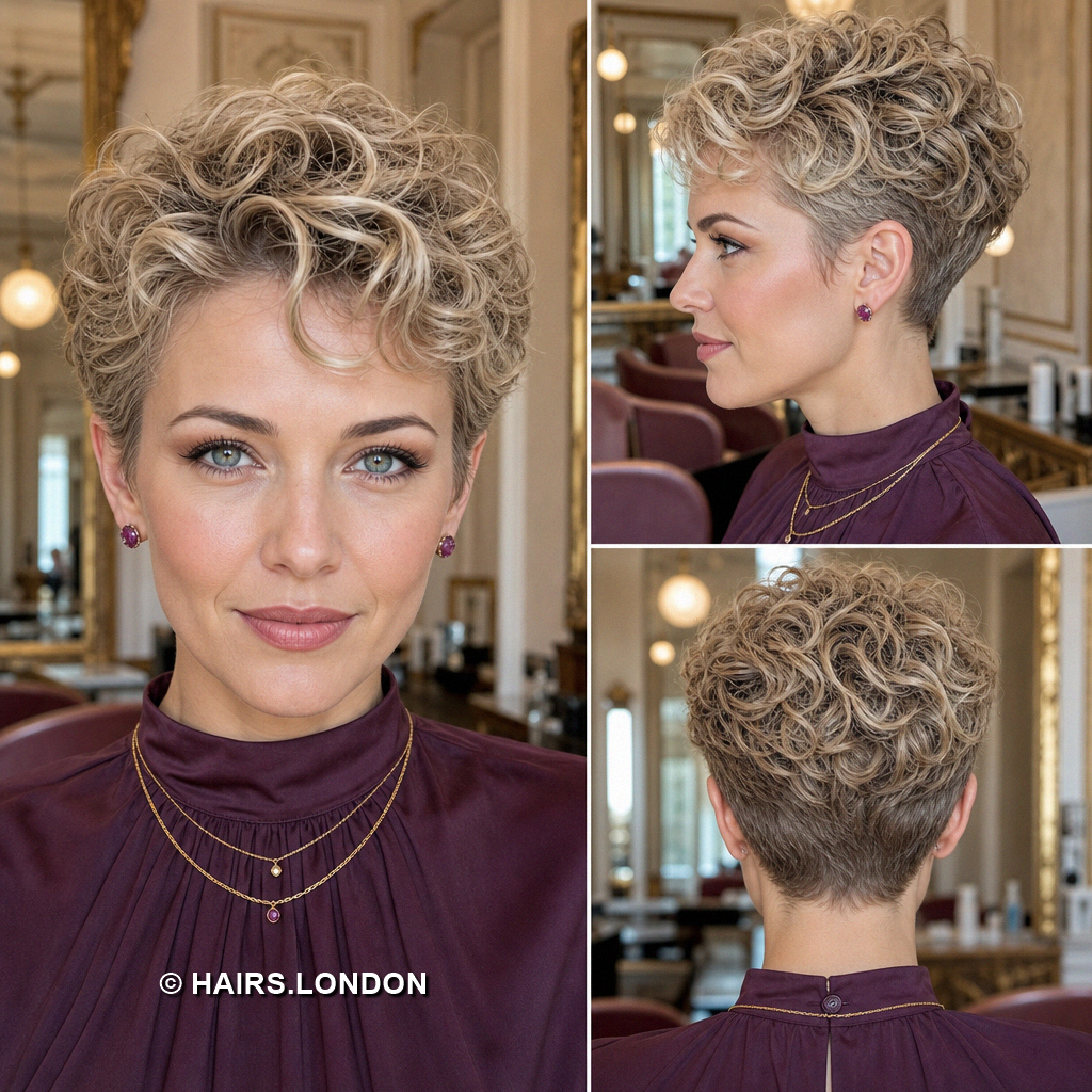 19 Blonde Pixie Haircuts with Honey Highlights and Soft Texture Champagne Curly Pixie