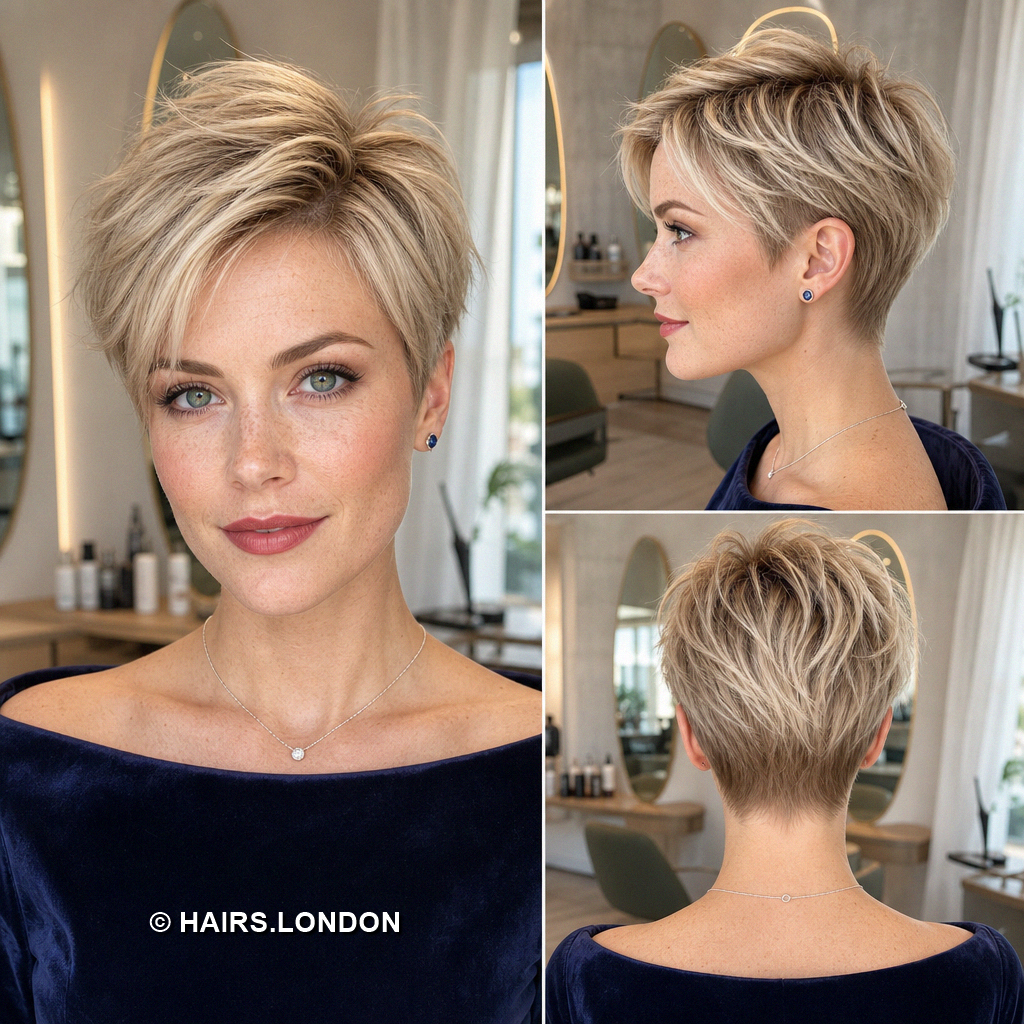 Champagne Layered Pixie