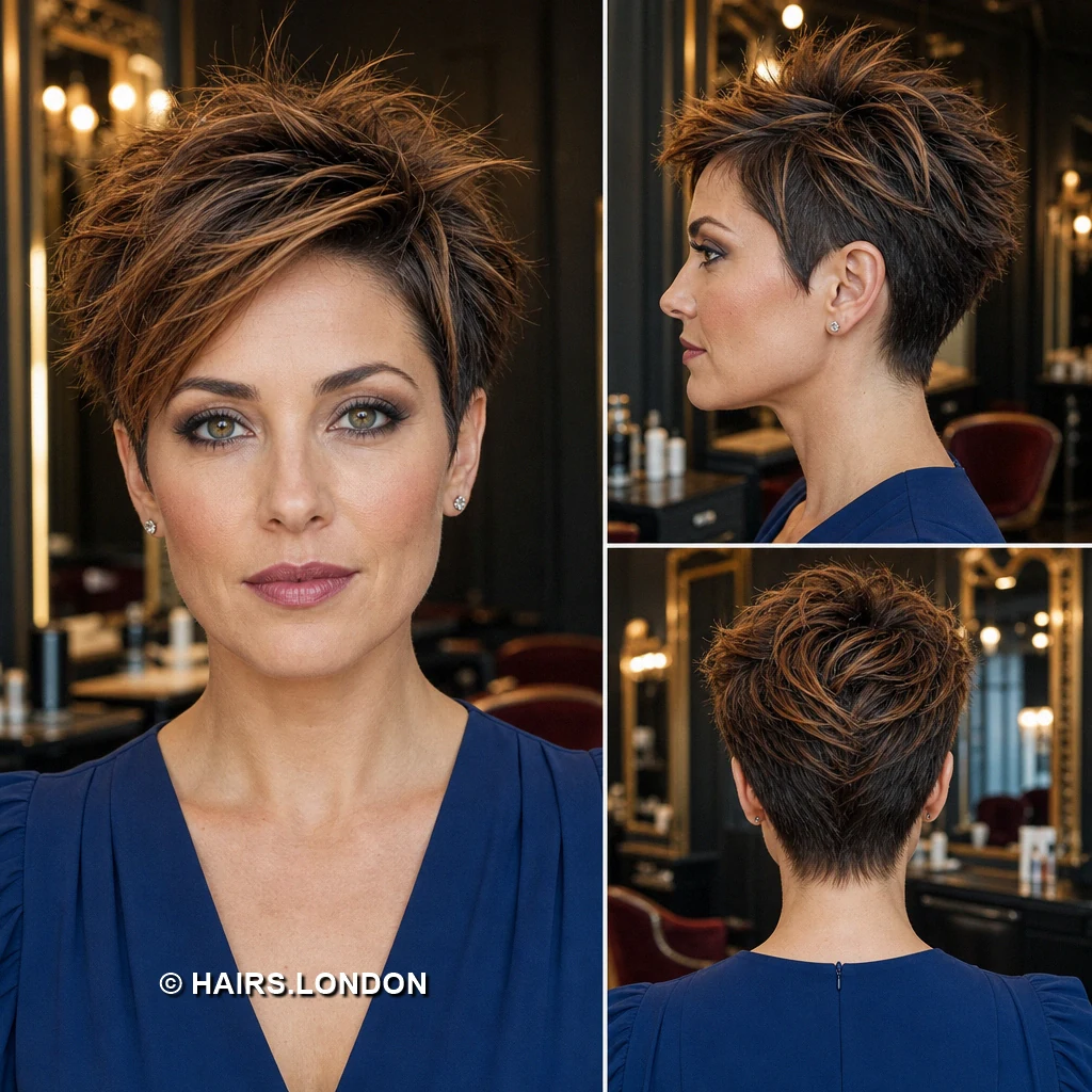 19 Highlighted Pixie Haircuts with Shape, Texture, and Lift Champagne Side Drape