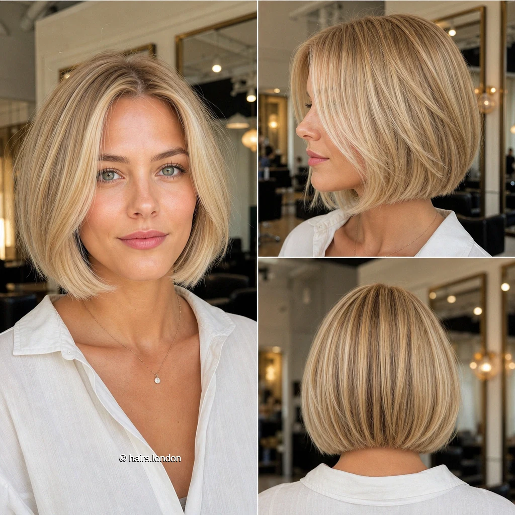 20 Blonde Bob Haircuts, From Rounded Shapes to Airy Layers Champagne Smooth Bob
