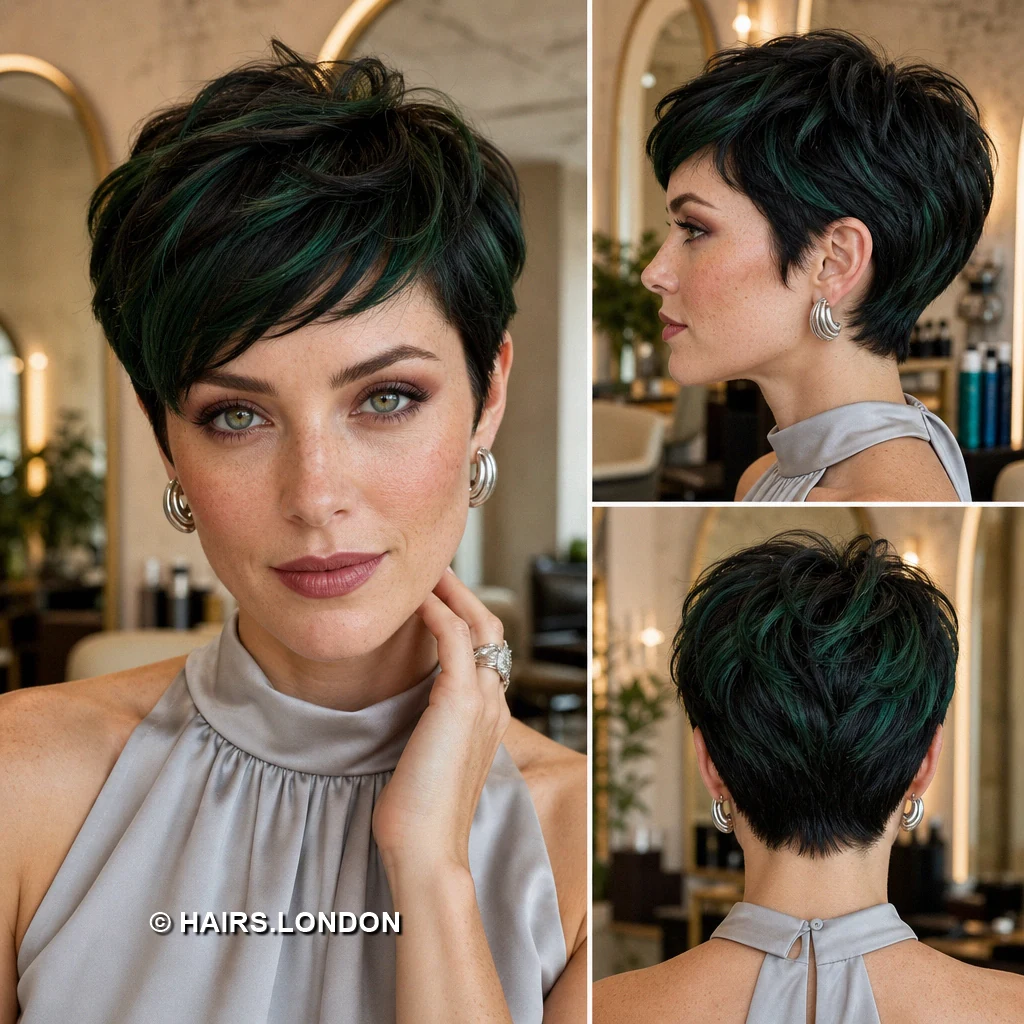 19 Colorful Textured Pixie Cuts with Shape and Movement Charcoal Silver Pixie