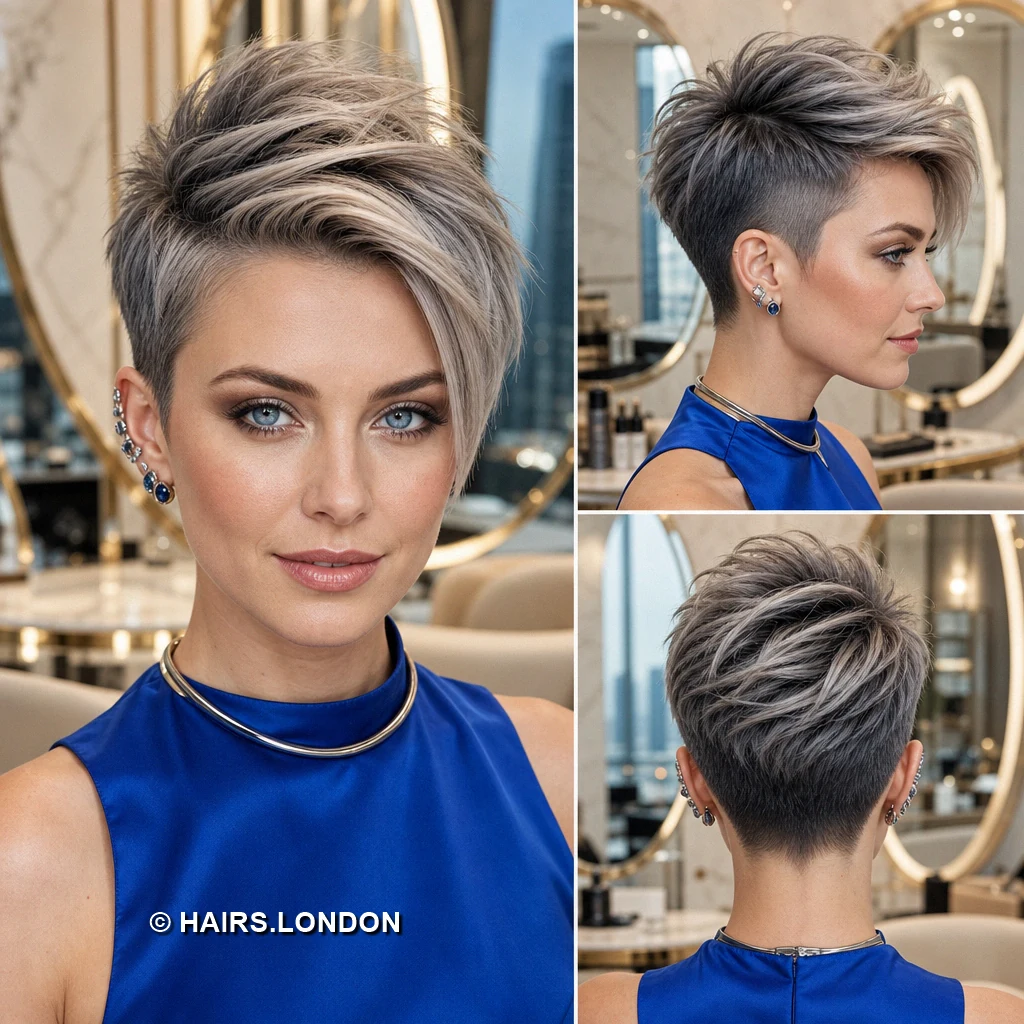 Charcoal Silver Spikes