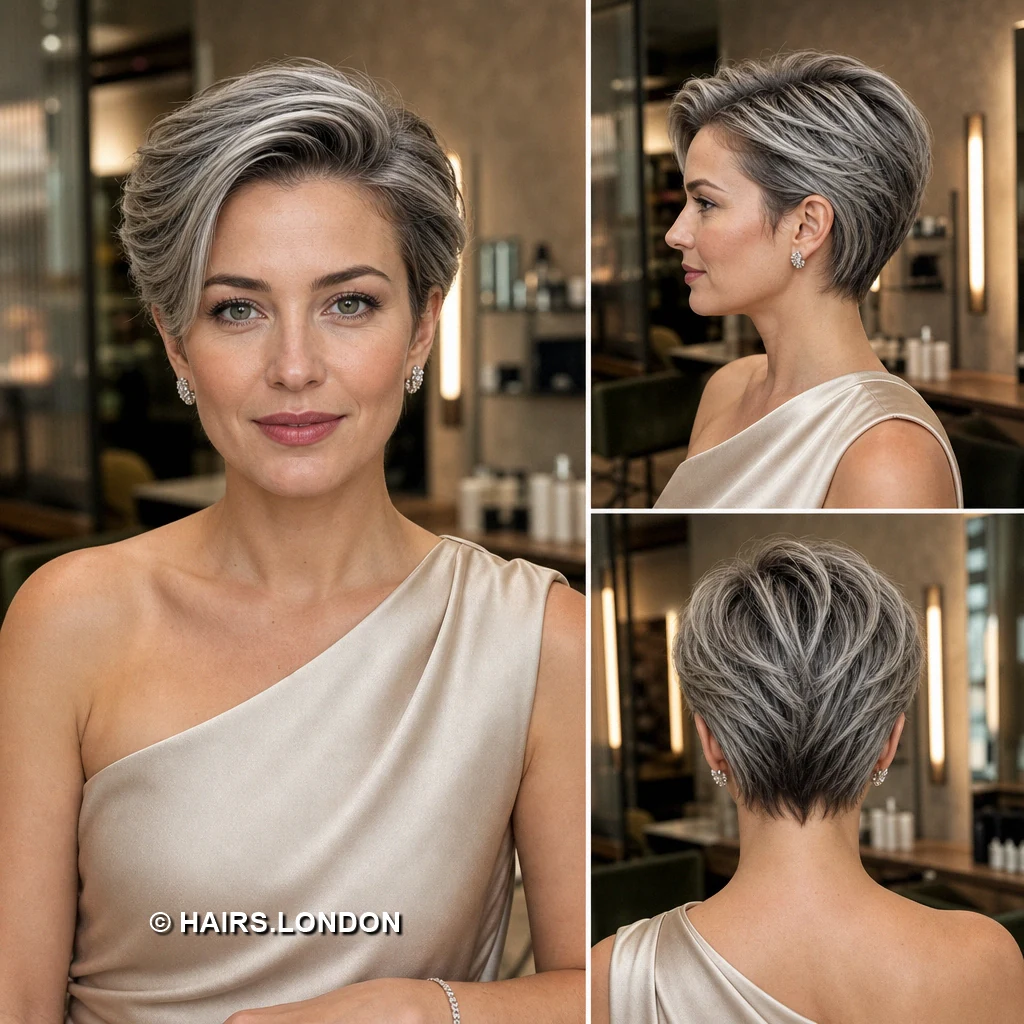 Charcoal Silver Sweep