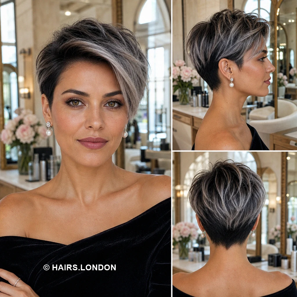 Charcoal Silver Swoop