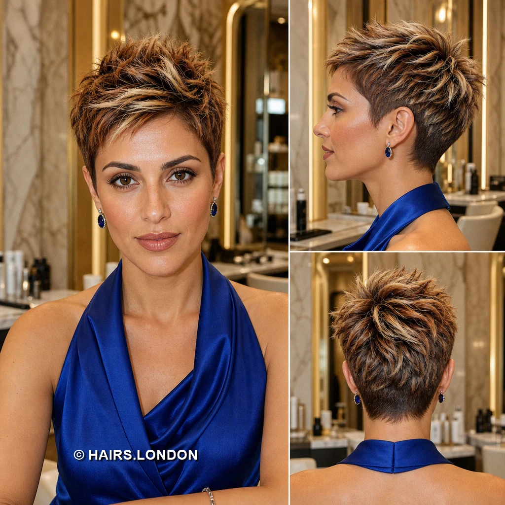 11 Highlighted Pixie Cuts with Sweeping Fringes and Textured Crowns Cherry Slanted Pixie