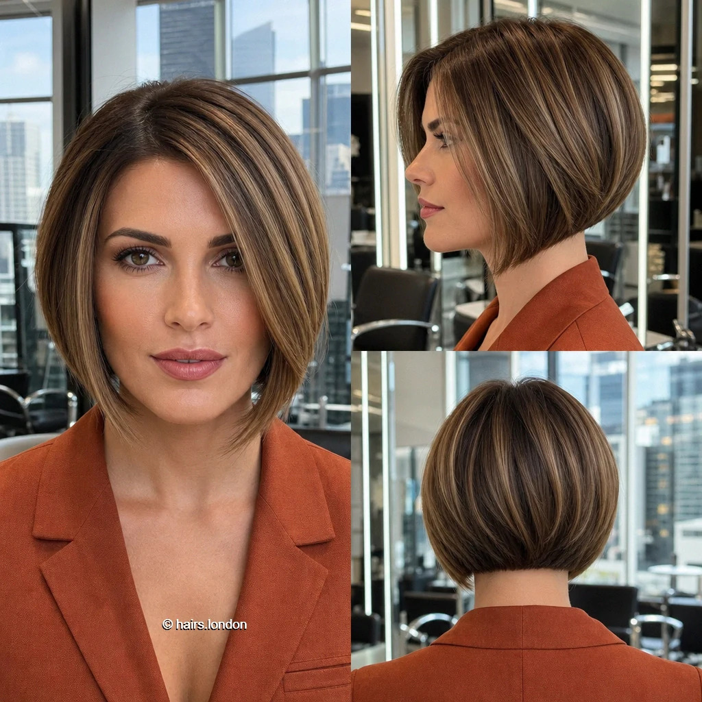 20 Bob Haircut Ideas, From Softly Layered to Sleek and Graduated Chestnut Aline Bob