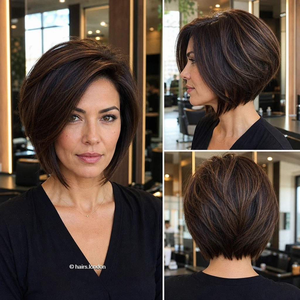 Chestnut Angled Bob