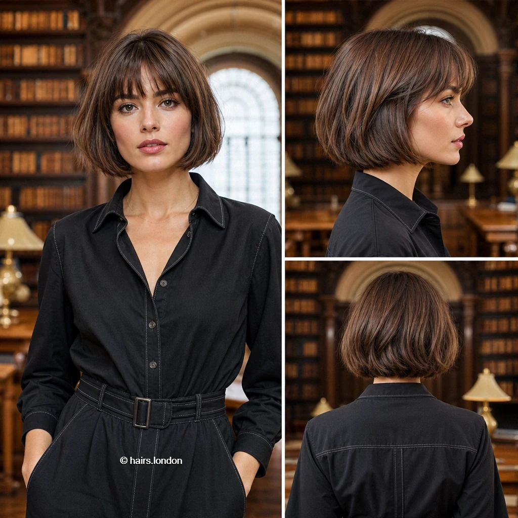 20 Jaw-Length Bob Haircuts and Layered Bobs to Inspire Your Next Cut Chestnut Bangs Bob