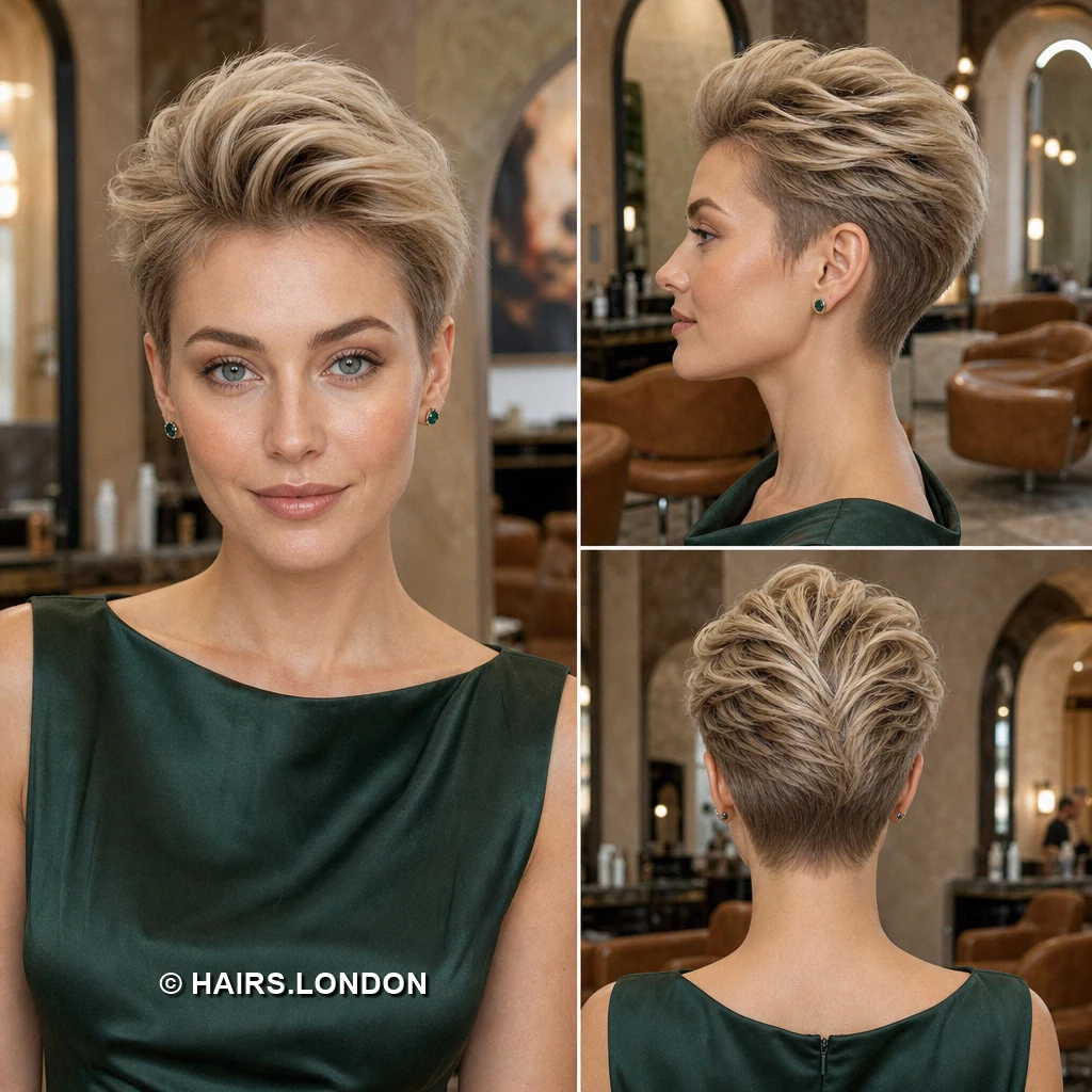 14 Highlighted Pixie Cuts with Sweeping Fringes and Textured Crowns Chestnut Blondefringe Pixie