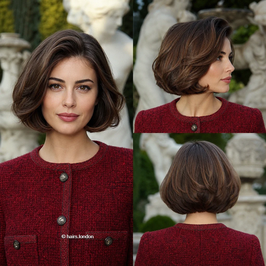 20 Brunette Bob Haircuts, From Rounded Shapes to Feathered Layers Chestnut Curved Bob