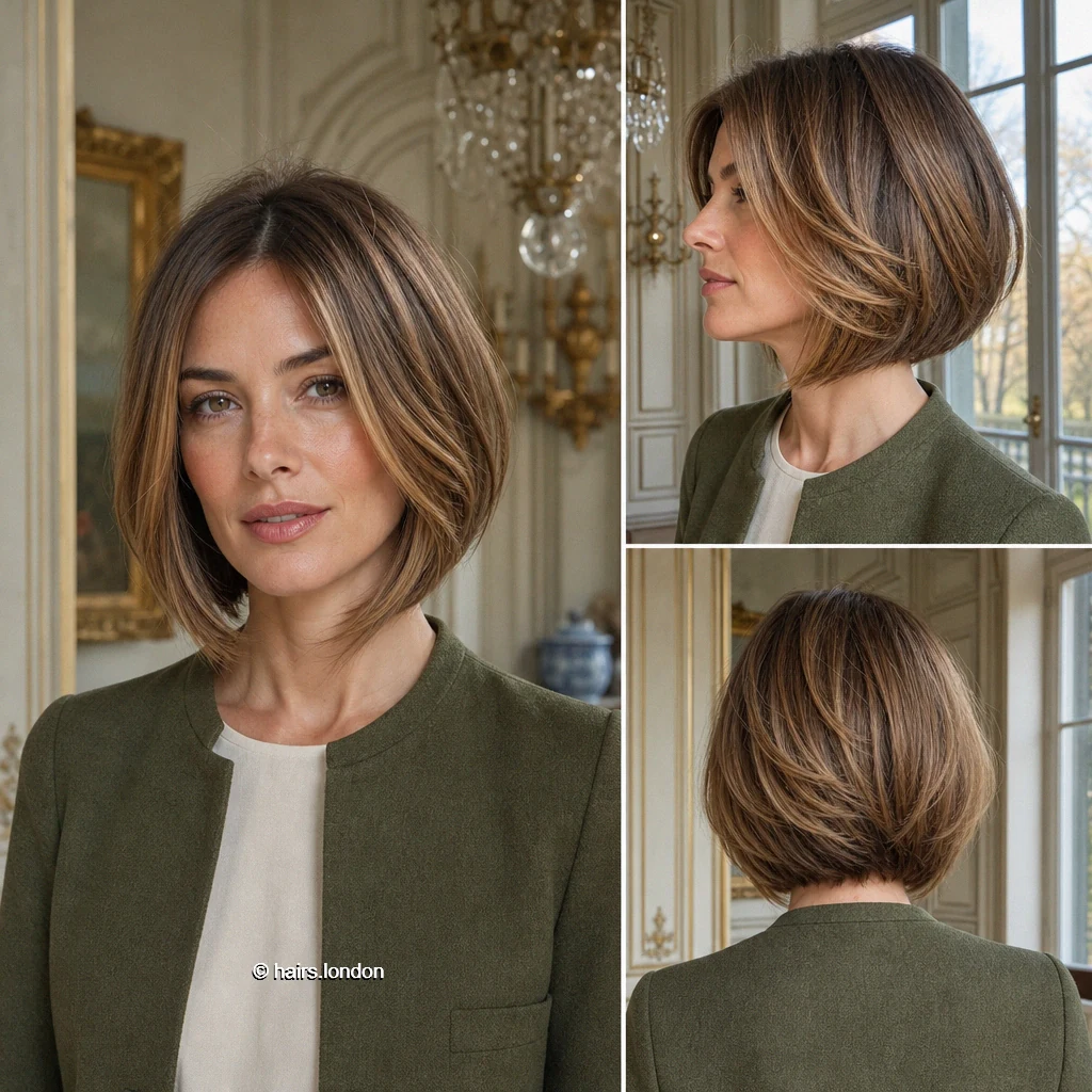 20 Bob Haircut Ideas: From Sleek Chin-Length Cuts to Layered Shapes Chestnut Dimensional Bob