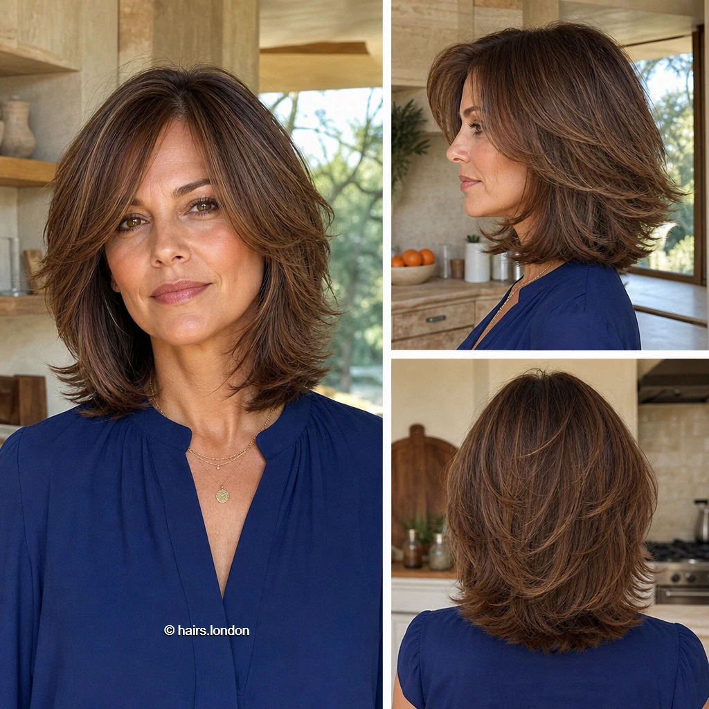 20 Jaw-Length Bob Haircuts and Layered Bobs to Inspire Your Next Cut Chestnut Feathered Lob