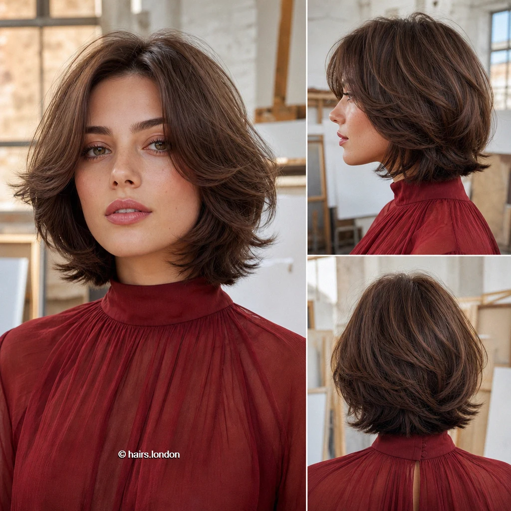 20 Jaw-Length Bob Haircuts and Layered Bobs to Inspire Your Next Cut Chestnut Flipped Bob