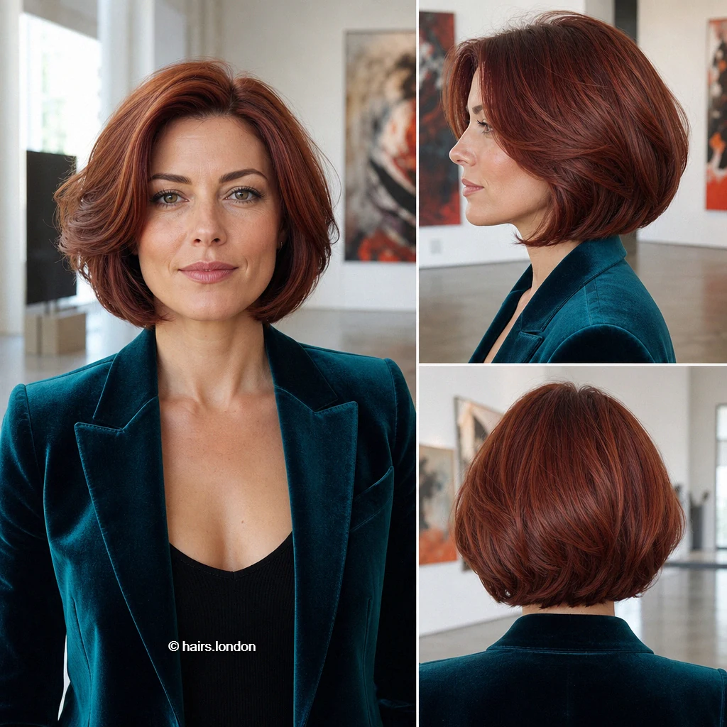 20 Bob Haircut Ideas: Rounded, Textured and Fringe Styles Chestnut Sculpted Bob