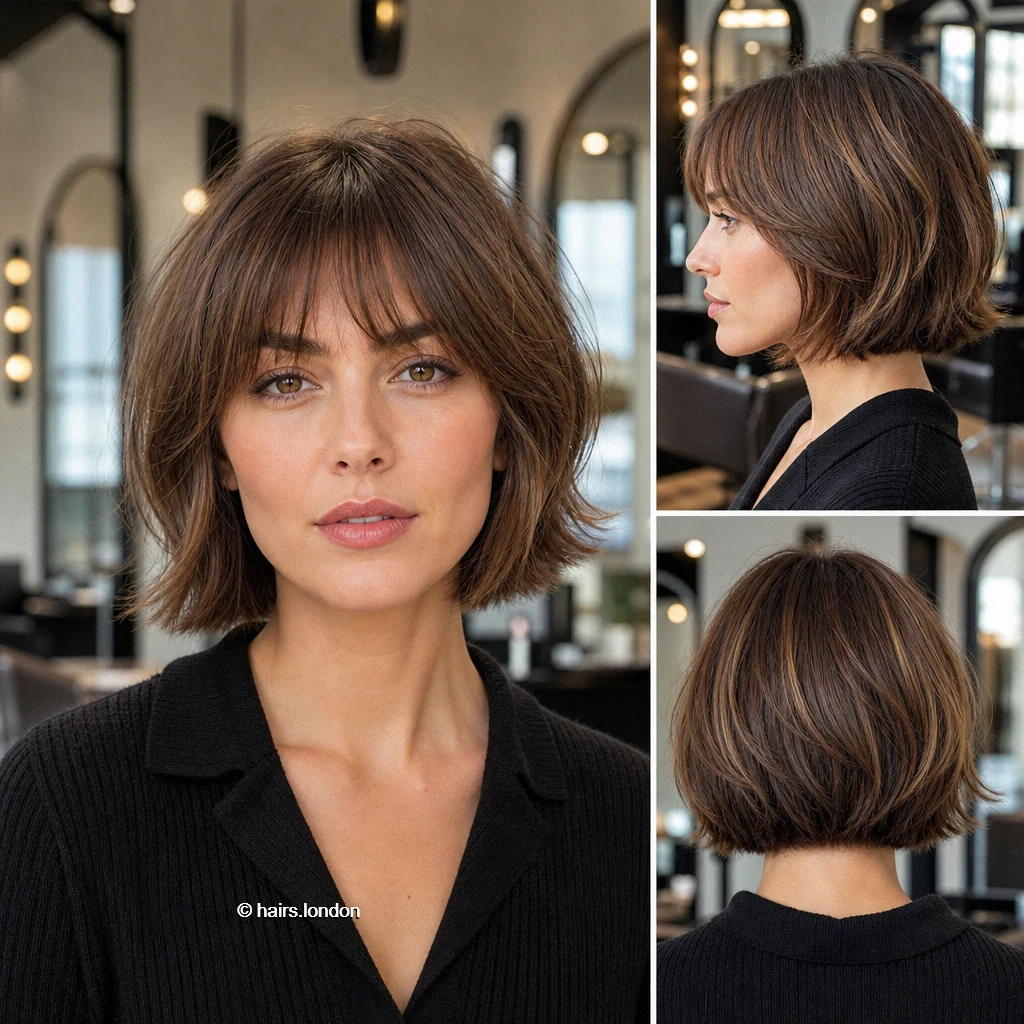 Chestnut Shaggy Bob