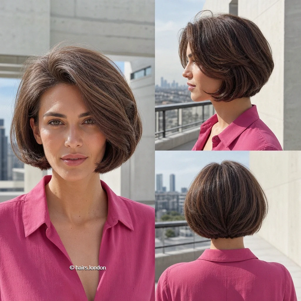 20 Jaw-Length Bob Haircuts and Layered Bobs to Inspire Your Next Cut Chestnut Sidepart Bob