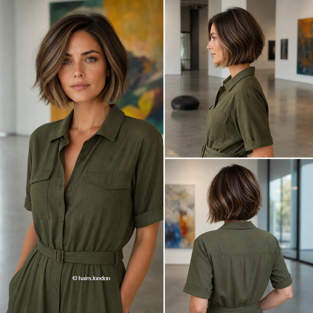 24 Bob Haircuts: From Rounded Jaw-Length Shapes to Layered Lobs Chestnut Textured Bob