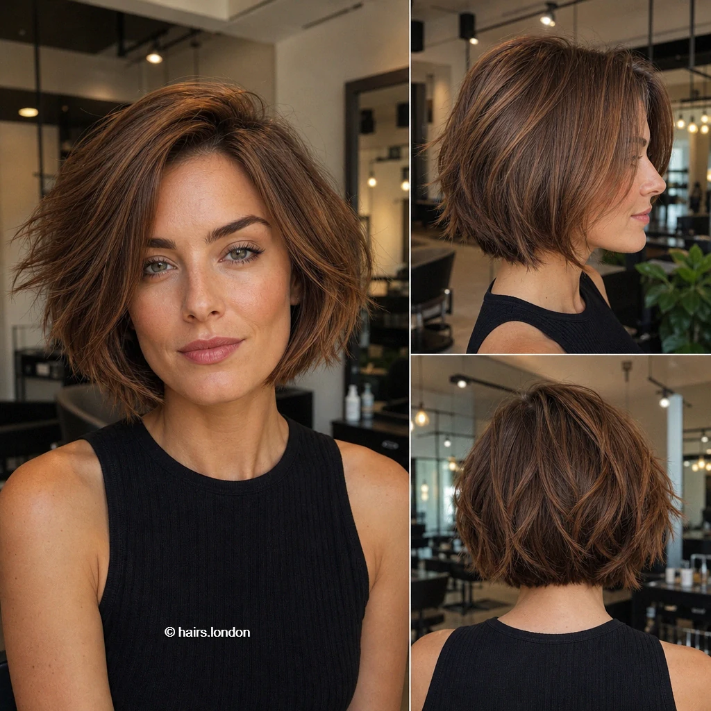 20 Brown Bob Haircuts, From Polished Jaw-Length Cuts to Soft Layered Lobs Chestnut Tousled Bob
