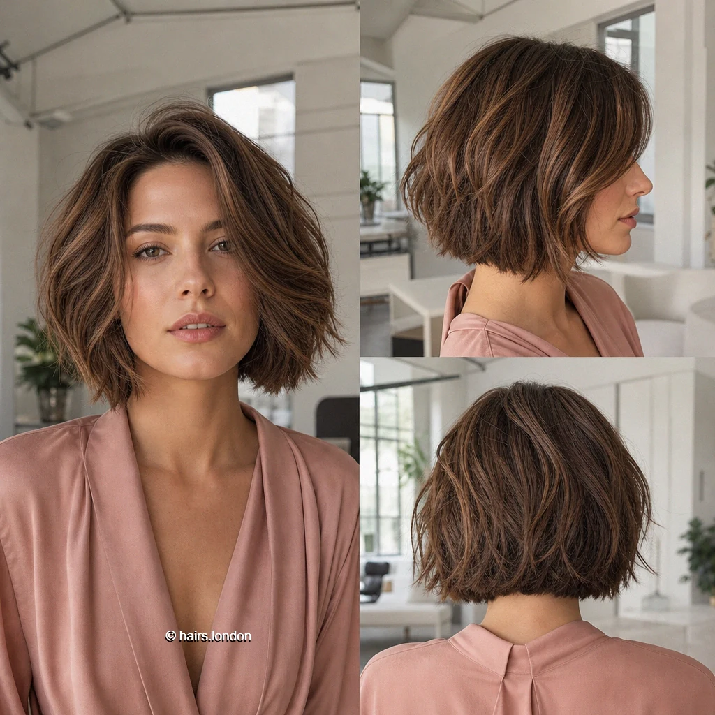 Chestnut Wavy Bob