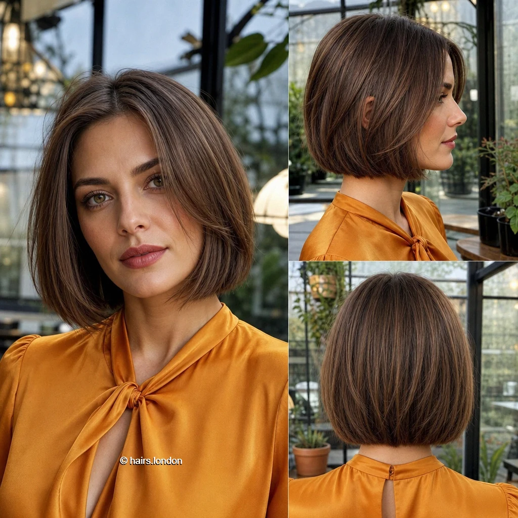 20 Bob Haircut Ideas, From Soft Waves to Sculpted Shapes Chocolate Curved Bob