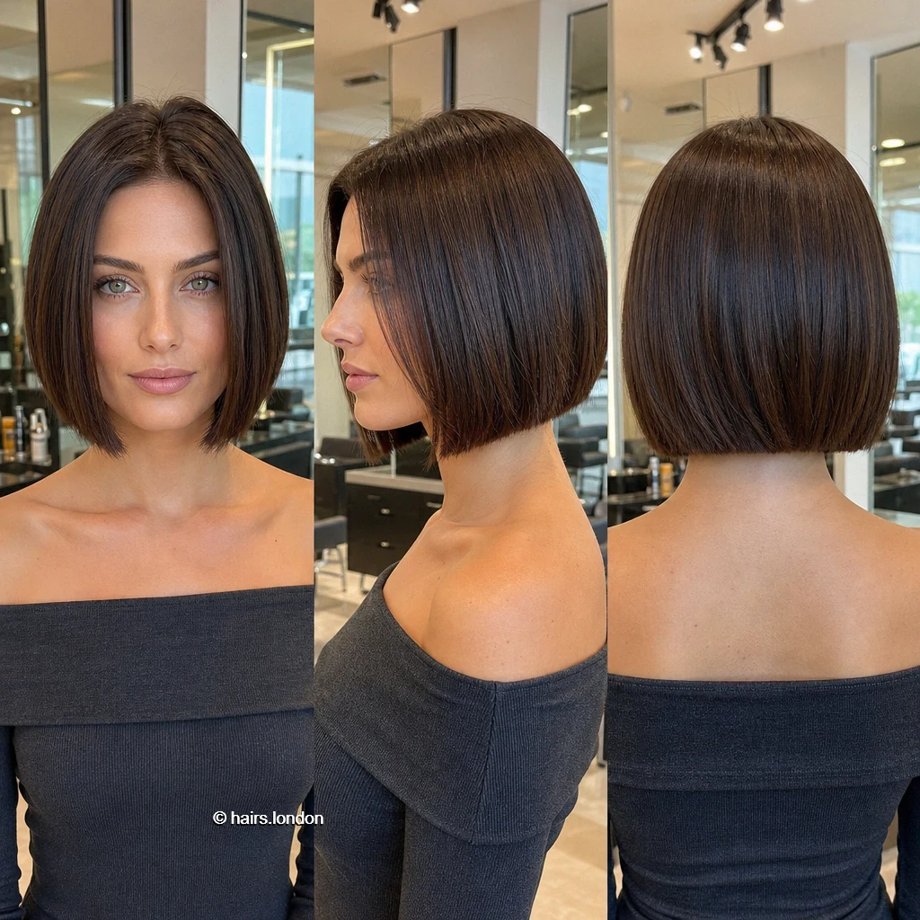 Chocolate Jawline Bob