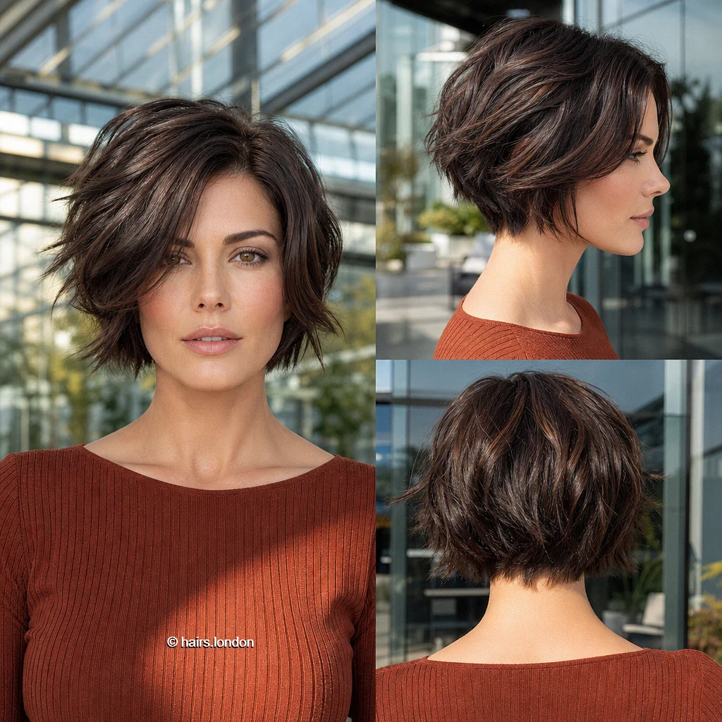 20 Bob Haircuts: Angled, Graduated and Textured Ideas Chocolate Tousled Bob